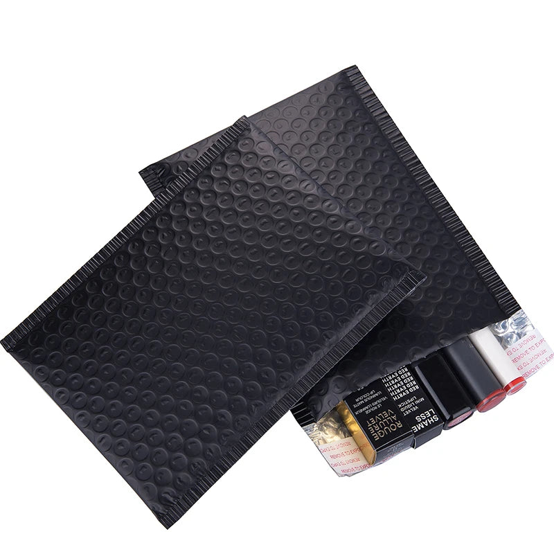 100pcs Matte Black Bubble Mailers Padded Waterproof Self-Sealing Shipping Bags