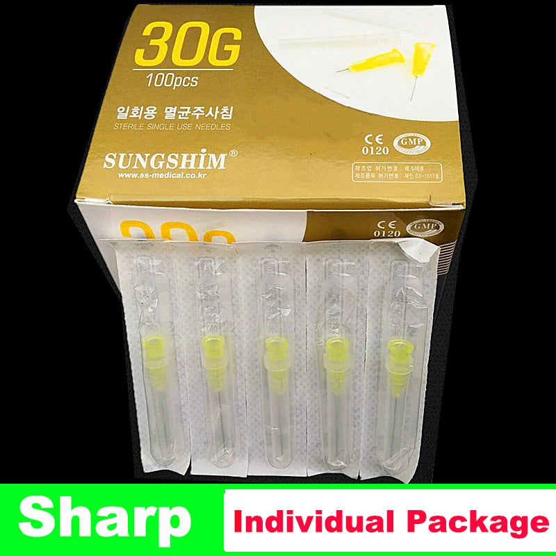 Disposable 30G Ultrafine Syringe Needles 4mm / 13mm / 25mm Painless