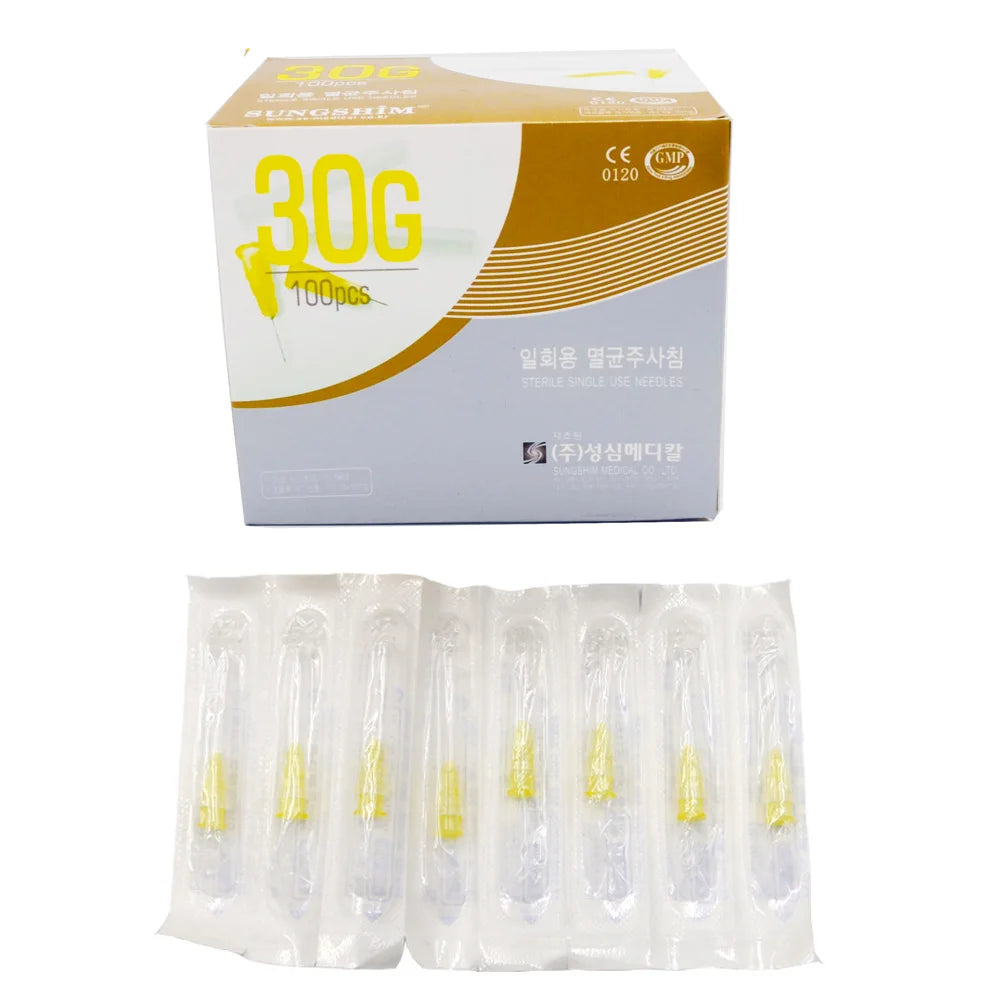 Disposable 30G Ultrafine Syringe Needles 4mm / 13mm / 25mm Painless
