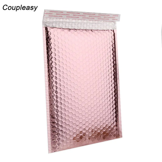 100pcs Rose Gold Bubble Mailers Padded Shipping Envelopes Waterproof