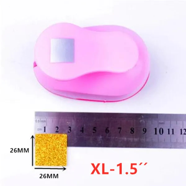 18–53mm Square Craft Punch Paper Cutter Scrapbooking DIY Hole Punch
