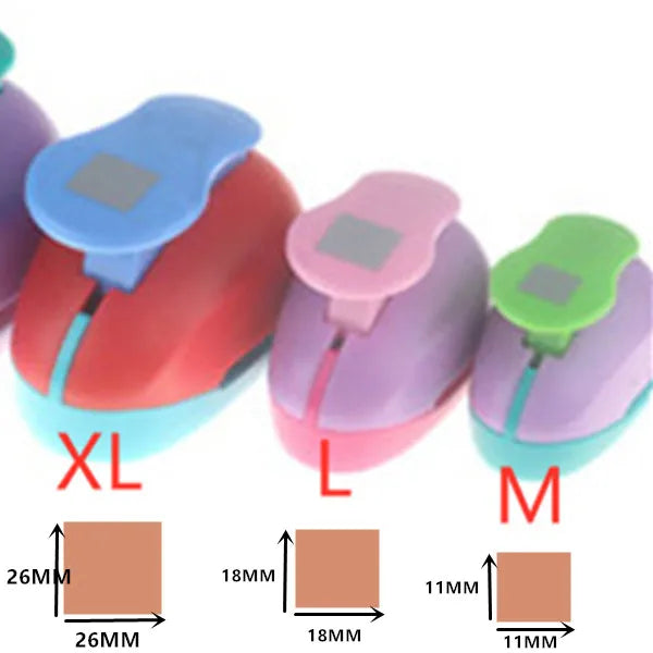 18–53mm Square Craft Punch Paper Cutter Scrapbooking DIY Hole Punch